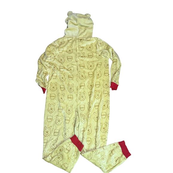 Disney Winnie the Pooh Union Suit Hooded Zip Up Pajama Sleepwear Plus Size 3X - Picture 5 of 6
